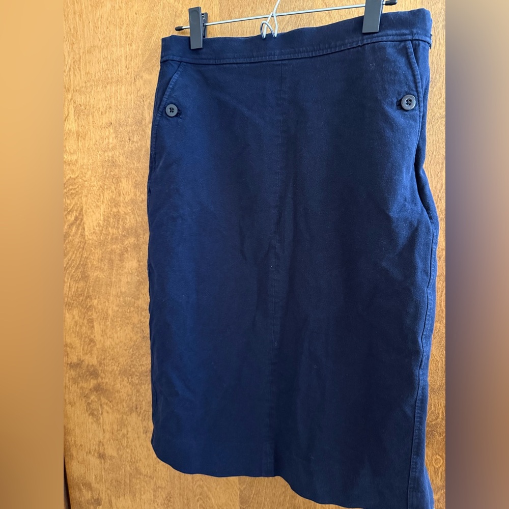 J. Crew 365 woven midi skirt with button detail